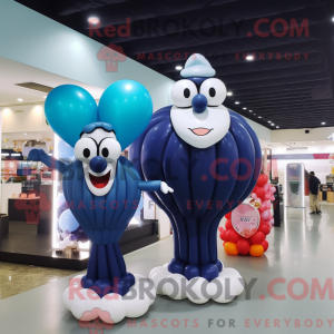 Navy herzförmige Ballons...