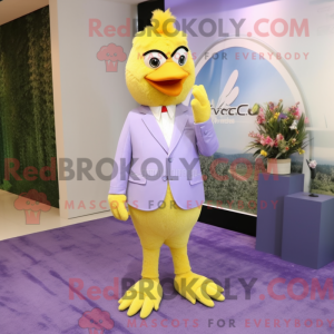Lavendel Canary maskot...