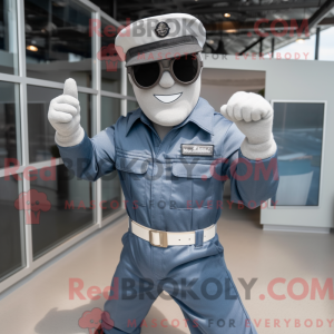 Sølv Navy Soldier maskot...