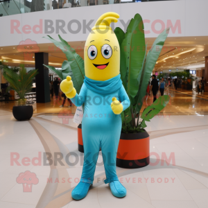 Cyan Baa maskot kostym...