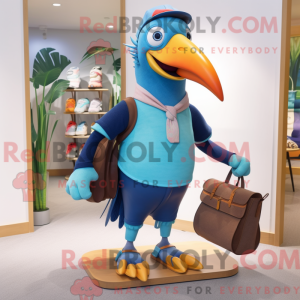 Blå Toucan maskot drakt...