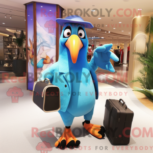 Blå Toucan maskot drakt...