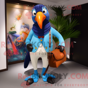 Blå Toucan maskot drakt...