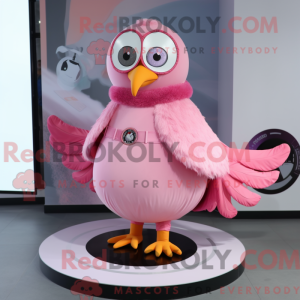 Roze Duif mascottekostuum...