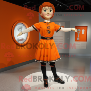 Orange Irish Dancer maskot...