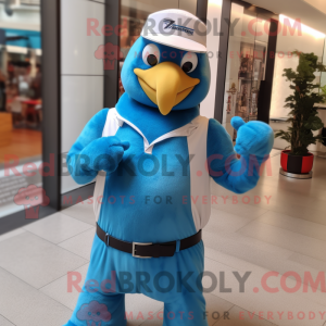 Blue Falcon maskot kostume...
