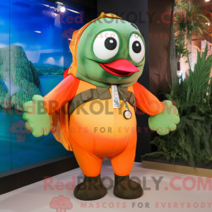 Oliven Klovn Fisk maskot...