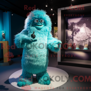 Turkis Yeti maskot kostume...