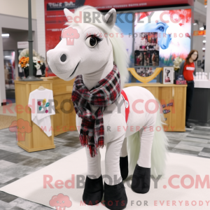 Hvid Mare maskot kostume...