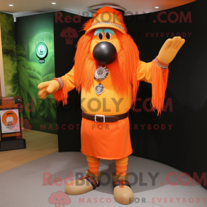 Orange Chief maskot kostume...