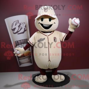 Beige Beet maskot kostume...