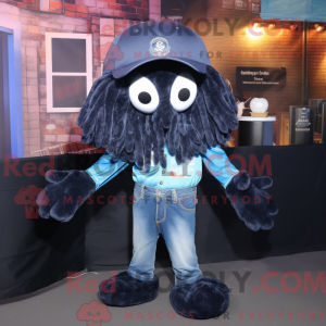 Mascotte de méduse noire...