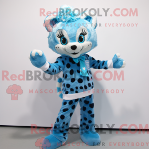 Máscara de leopardo azul...