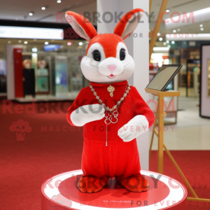 Red Rabbit mascot costume...