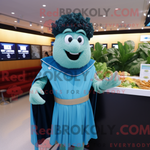 Blå Caesar Salat maskot...