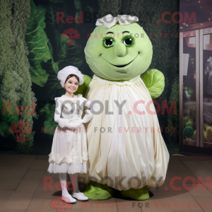 Witte Kool mascottekostuum...
