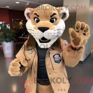 Tan Mountain Lion maskot...