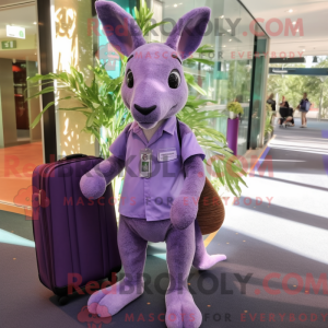 Purple Kangaroo mascot...