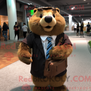Brun Beaver maskot kostume...