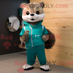 Teal Marten Maskottchen...
