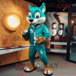 Teal Marten Maskottchen...