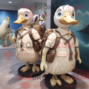 Tan Swans mascot costume...