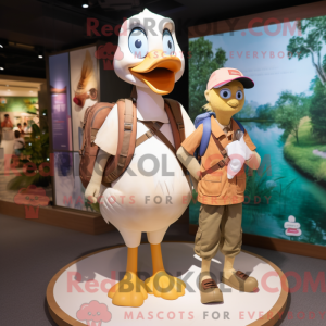 Tan Swans mascot costume...