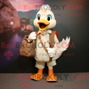 Tan Swans mascottekostuum...