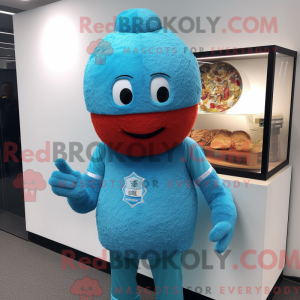 Maskotkostymekarokter Cyan...