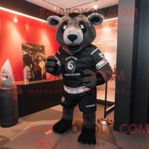 Sort Tapir maskot kostume...