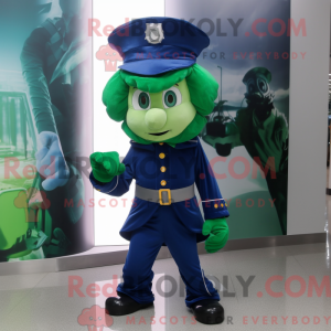 Navy Leprechaun Hat maskot...