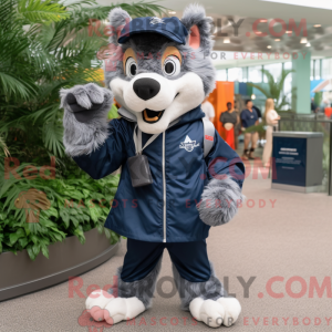 Navy Wolf Maskottchen...