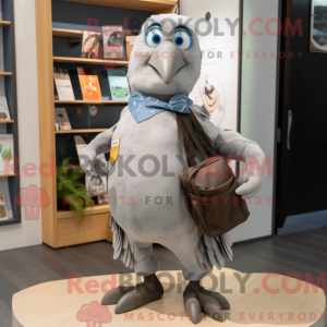 Gray Dove mascot costume...