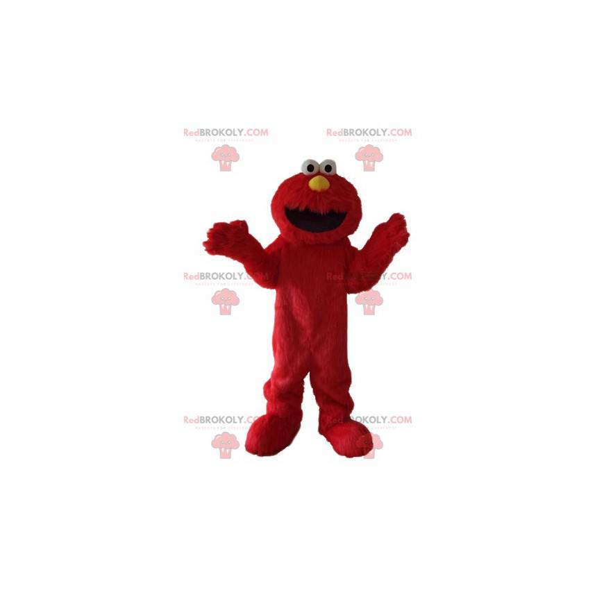 Maskot Elmo den berömda röda dockan på Sesame Street -
