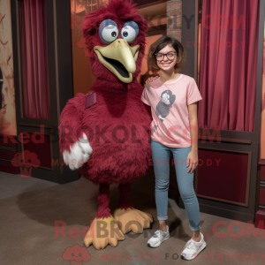 Maroon Ostrich mascot...