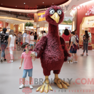 Maroon struts maskot drakt...