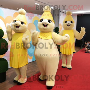Lemon Yellow Alpaca mascot...