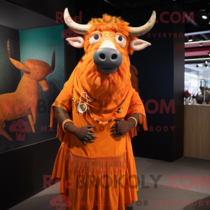 Orange Buffalo maskot...