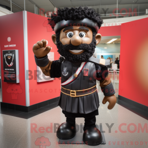 Sort romersk soldat maskot...