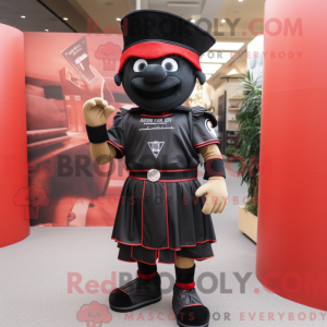 Sort romersk soldat maskot...