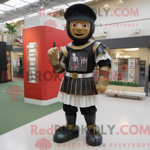 Sort romersk soldat maskot...