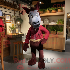 Maroon Donkey maskot...