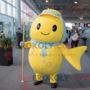 Citrongul Narhval maskot...