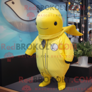 Citrongul Narhval maskot...