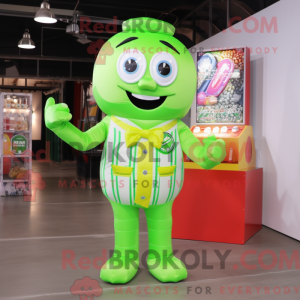 Postava maskota Lime Green...