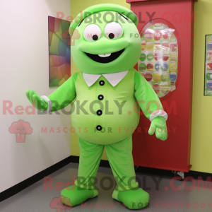 Lime Green Candy Box maskot...