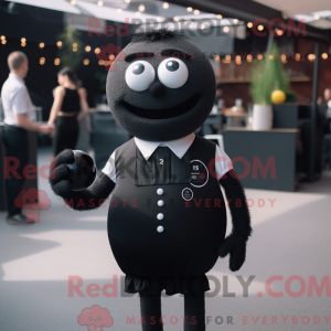 Black Petanque Ball mascot...