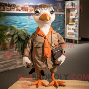 Brown Seagull mascot...