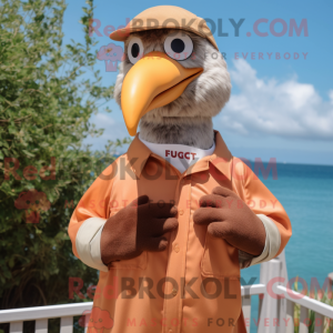 Brown Seagull mascot...