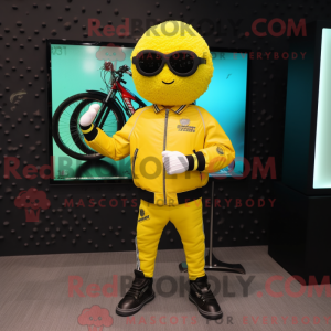 Yellow Tennis Racket mascot...